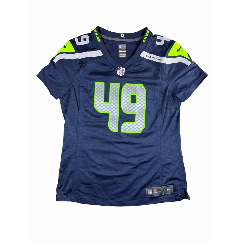 Nike Seahawks Shaquem Griffin #49 Womens Jersey Large Blue NFL On Field